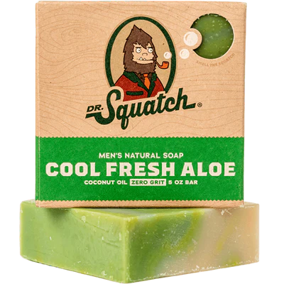 Dr. Squatch Men's Natural Bar Soap-Cool Fresh Aloe
