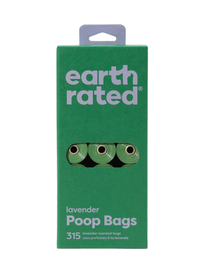 Earth Rated Dog Poop Bags Refill Rolls 315 Count-Lavender Scent
