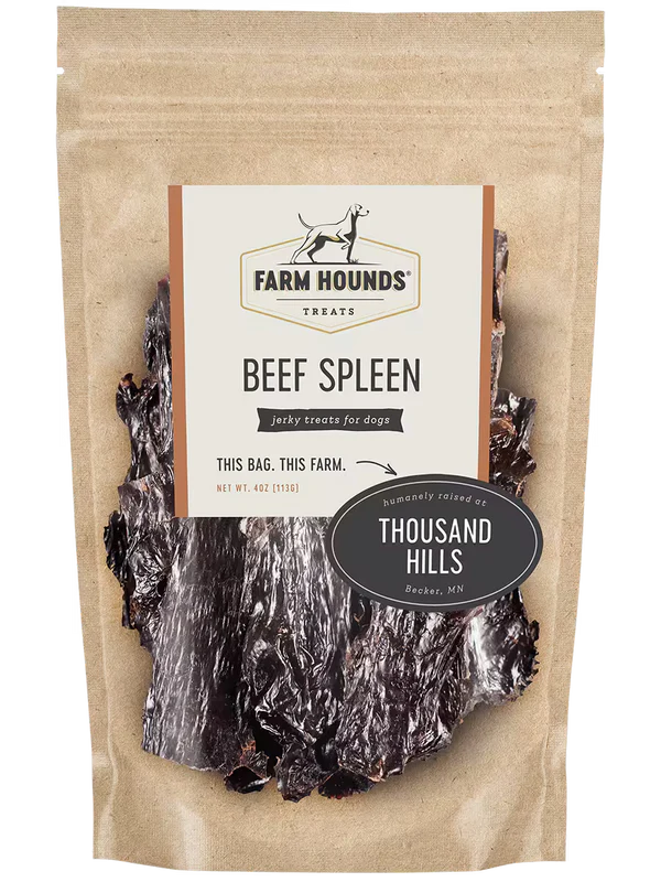 Farm Hounds Beef Spleen Jerky Treats for Dogs