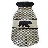 PetRageous Jackson Fleece Lined Bear Sweater for Dogs-Gray & Cream
