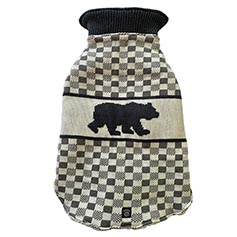 PetRageous Jackson Fleece Lined Bear Sweater for Dogs-Gray & Cream
