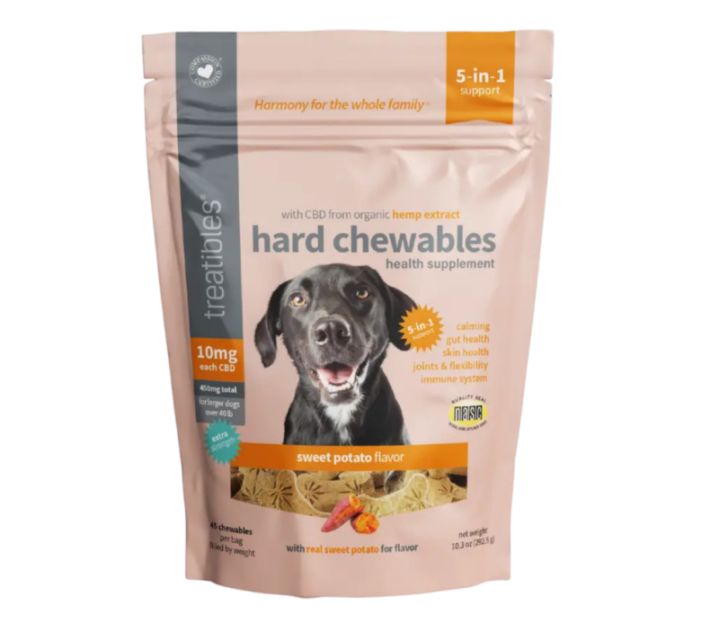 Treatibles Hard Chewables Extra Strength Sweet Potato Flavor 10 mg for dogs