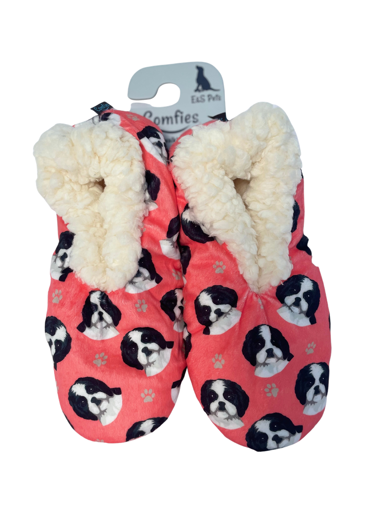 Comfies Pet Lover Slippers Shih Tzu (Black)