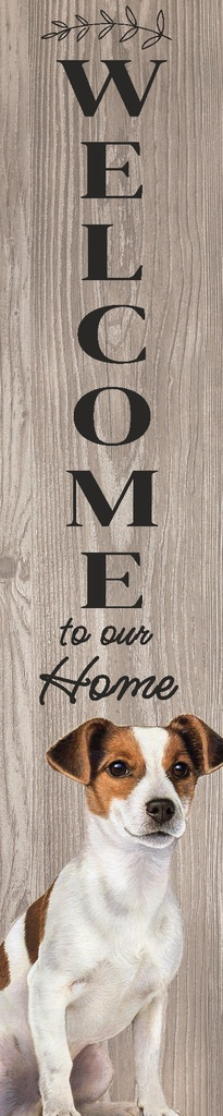 E&S Pet Porch Board Welcome Sign-Jack Russell