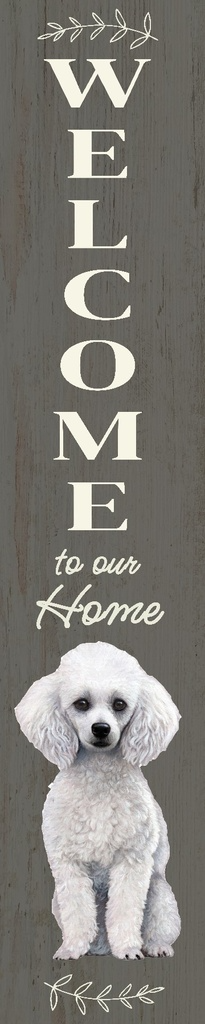 E&S Pet Porch Board Welcome Sign-Poodle