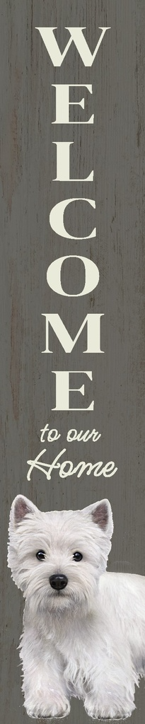 E&S Pet Porch Board Welcome Sign-Westie