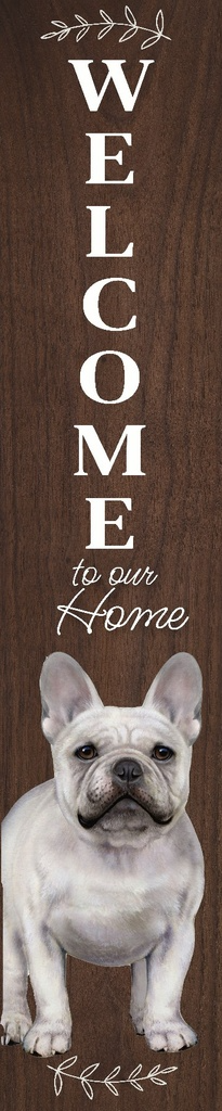 E&S Pet Porch Board Welcome Sign-French Bulldog