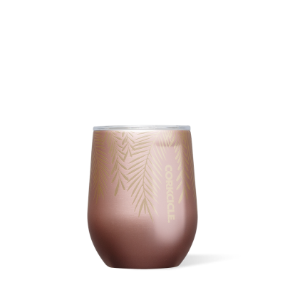 Corkcicle Stemless-Frosted Pines Rose Gold