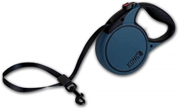 KONG Terrain Reflective Retractable Dog Leash-Blue