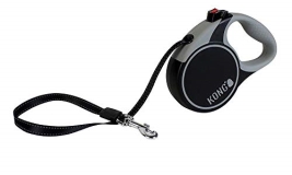 KONG Terrain Reflective Retractable Dog Leash-Black