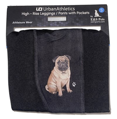 Urban Athletics Ladies High Rise Leggings with Pockets-Pug