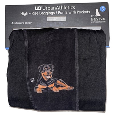 Urban Athletics Ladies High Rise Leggings with Pockets-Rottweiler