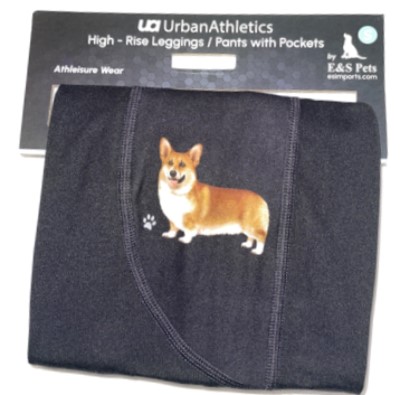 Urban Athletics Ladies High Rise Leggings with Pockets-Welsh Corgi