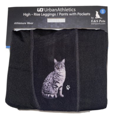 Urban Athletics Ladies High Rise Leggings with Pockets-Tabby Cat