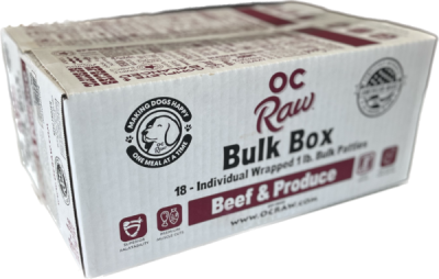 OC Raw Beef & Produce Recipe for Dogs