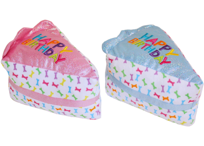 Birthday Cake Slice Dog Toy