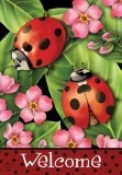 Briarwood Lane Ladybugs on Leaves Garden Flag