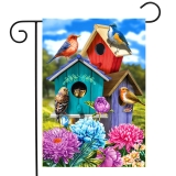 Briarwood Lane Colorful Birdhouses Garden Flag