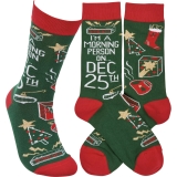 Primitives by Kathy Socks-I'm a Morning Person on December 25th