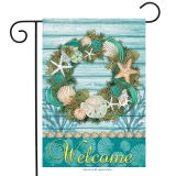 Briarwood Lane Coastal Wreath Garden Flag