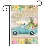 Briarwood Lane Tropical Pickup Truck Garden Flag