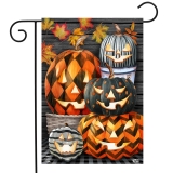 Briarwood Lane Patterned Jack-o-Lanterns Halloween Garden Flag
