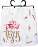 Primitives by Kathy Kitchen Towel-Happy Birthday Jesus