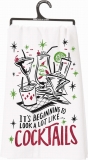 Primitives by Kathy Kitchen Towel-It's Beginning to Look a Lot Like Cocktails