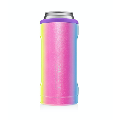 BrüMate Hopsulator Slim Can Cooler-Glitter Rainbow