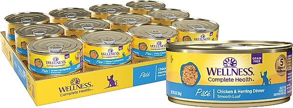Wellness Complete Health Pâté Chicken & Herring Recipe Cat Food