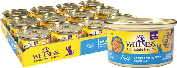 Wellness Complete Health Pâté Chicken & Herring Recipe Cat Food