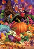 Custom Decor Thanksgiving Cornucopia Garden Flag