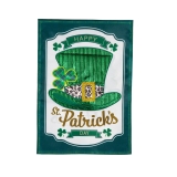 Evergreen St. Patrick's Day Top Hat Applique Garden Flag