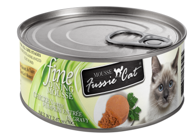 Fussie Cat Fine Dining Mousse Chicken with Pumpkin Entree in Gravy