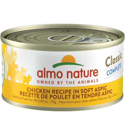 Almo Nature Classic Complete Chicken Recipe in Soft Aspic Cat Food