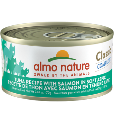 Almo Nature Classic Complete Tuna Recipe with Salmon in Soft Aspic Cat Food