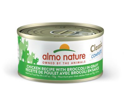 Almo Nature Classic Complete Chicken Recipe with Broccoli in Gravy Cat Food