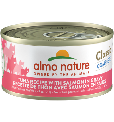 Almo Nature Classic Complete Tuna Recipe with Salmon in Gravy Cat Food