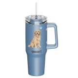 E&S Serengeti 40 oz Ultimate Stainless Steel Hot & Cold Tumbler-Golden Retriever