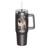 E&S Serengeti 40 oz Ultimate Stainless Steel Hot & Cold Tumbler-Pug