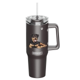 E&S Serengeti 40 oz Ultimate Stainless Steel Hot & Cold Tumbler-Rottweiler
