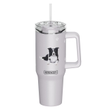 E&S Serengeti 40 oz Ultimate Stainless Steel Hot & Cold Tumbler-Border Collie