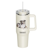 E&S Serengeti 40 oz Ultimate Stainless Steel Hot & Cold Tumbler-Australian Shepherd