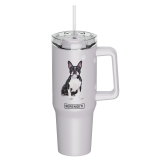 E&S Serengeti 40 oz Ultimate Stainless Steel Hot & Cold Tumbler-Boston Terrier