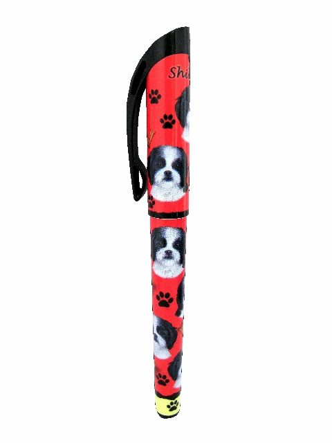 E&S Pet Gel Pen-Shih Tzu Black and White Puppy Cut