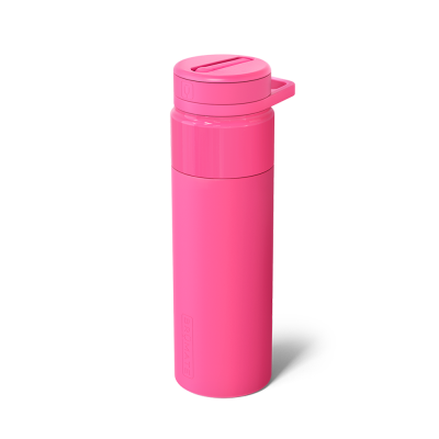 BrüMate Rotera Touch-Free Water Bottle-Neon Pink