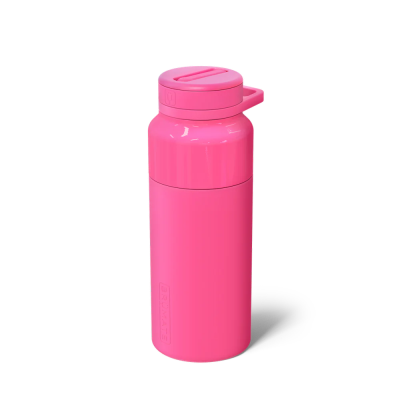 BrüMate Rotera Touch-Free Water Bottle-Neon Pink