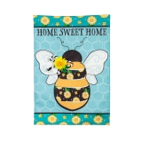 Evergreen Home Sweet Home Bee Linen Garden Flag