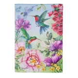 Evergreen Humming Along Suede Garden Flag