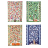Evergreen 4 Seasons Trees Suede Garden Flags-Set of 4